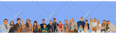 draw minimalist vector portrait for couple, family or group