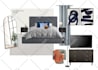 interior design mood board, space planning and shopping list