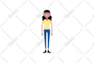 make a cute geometrical style illustration for you