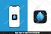 do modern mobile app logo or app icon