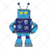 draw vintage robot characters for you