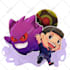 draw you as cute chibi pokemon trainer couple with your favorite pokemon