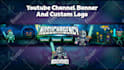 design youtube channel banner, logo and branding kit