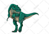 draw cartoon dinosaur in semi realis cartoon