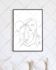 draw vector line art portrait couple illustration from photo