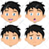 create a 2d cartoon character set for animation