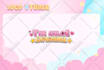 design custom cute anime logo for kick, vtuber streamer or youtube