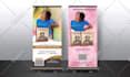 design roll up banner, door hanger, rack card, pull up, book cover, pop up, sign