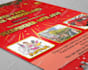 design event flyer, media kit or postcard design