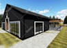 design house exterior and 3d render