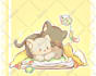 draw a cute chibi cat with pastel colors