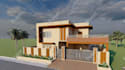 design 3d floor plan exterior render model in sketchup 3d