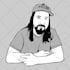 draw a black and white vector art portrait from your photo