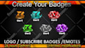 create custom twitch sub badges, twitch sub emotes, bit badges