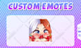 draw twitch emotes, sub badges, animated emotes, chibi emotes, vtuber for stream