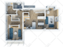 create 3d floor plan, exterior and interior, model sketchup