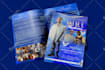 design magazine style obituary funeral program memorial card