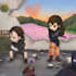 draw a chibi or emote of your human and furry characters