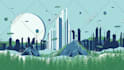 create a landscape and urban vector art illustration
