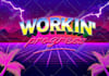 make digital 80s retro style text logo of synthwave effects