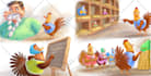 hand illustrate childrens book illustration