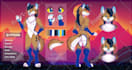 fursona ref sheet detailed, furry ref