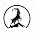 minimalist black and white vector silhouette mascot logo