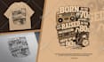do vintage retro hand drawn illustration for t shirt design