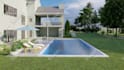 design and render swimming pool, backyard, villa landscape