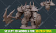 sculpt characters, statue, miniatures, molding, fantasy 3d model for 3d printing