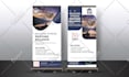 design roll up banner, door hanger, rack card, pull up, book cover, pop up, sign