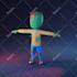 make top game ready low poly 3d character