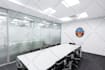 create 12 realistic office interior branding logo mockup