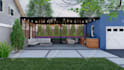 do 3d backyard landscape design patio pergola deck gazebo fireplace bbq kitchen