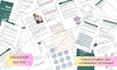 design mental health journal, printable worksheet, workbook