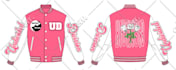 design of streetwear varsity jacket, letterman and clothing