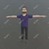 create a 3d low poly character