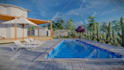 design backyard, garden, pool, patio, terrace as landscape architect