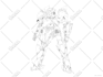 draw gundam, transformers, mecha robot in anime manga style