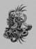 draw a dark illustration or tattoo design
