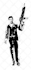 creat a black white silhouette logo based on image or photo