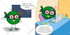 create a cute, modern, colourful illustrations and cartoons