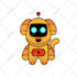 create a cute vector illustration robot design