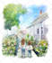hand paint house portraits and building illustrations