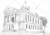 sketch architecture portrait house, building and environment