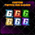 create express custom twitch sub badges, twitch emotes