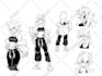 draw comic and manga character design with your concept
