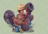 draw a cute furry oc, fursona or anthro character