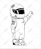 black white vector illustration
