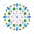 create colorful, neon, psychedelic mandala for rave tent and books